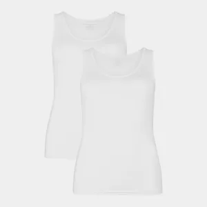 Anna bambus tank top - hvid 2 pak