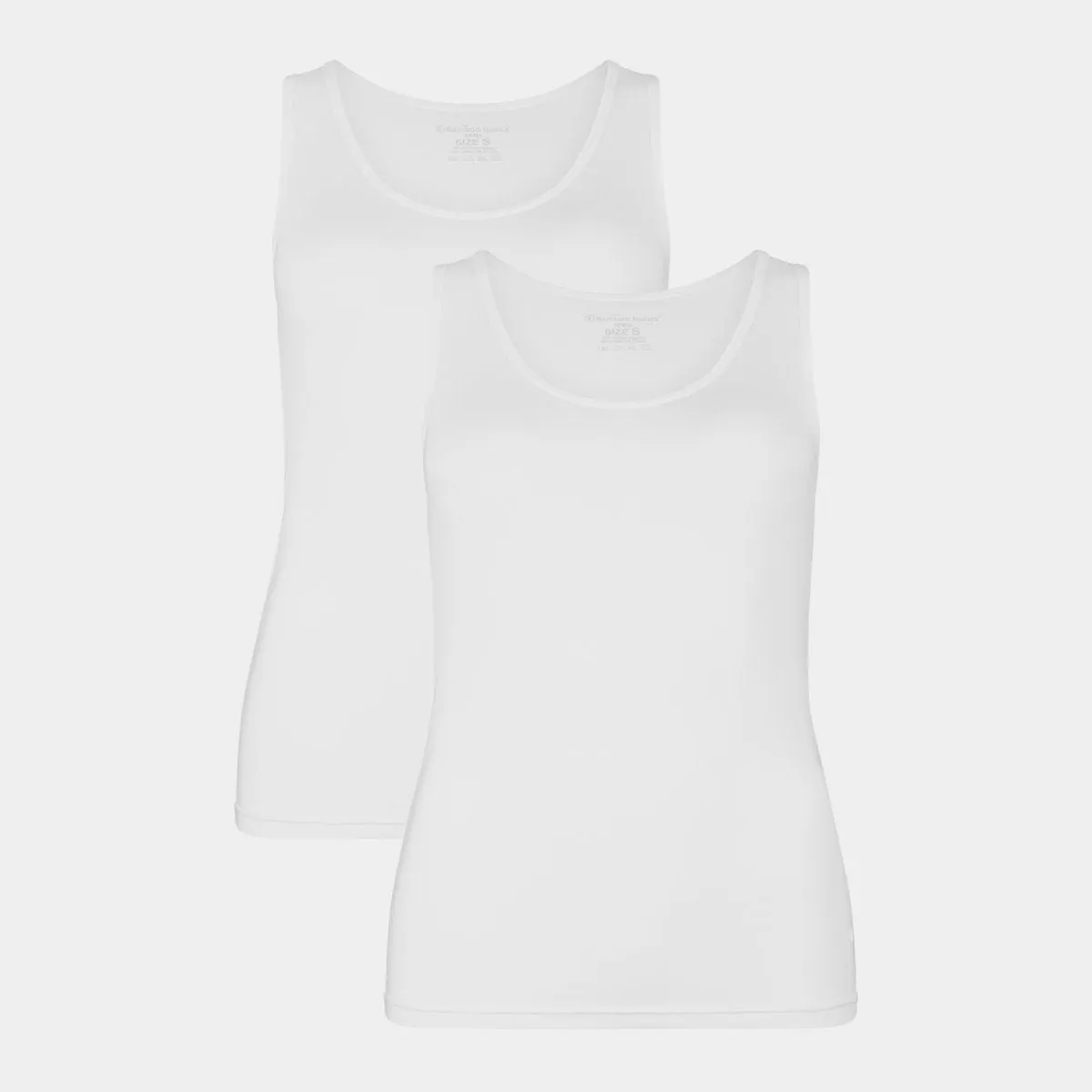 Anna bambus tank top - hvid 2 pak