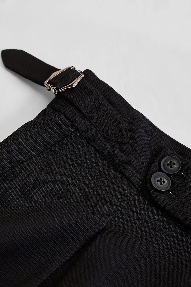 Black Slim Fit Stretch Trousers