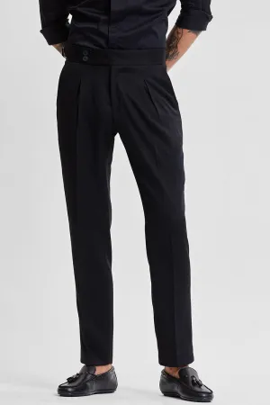Black Slim Fit Stretch Trousers