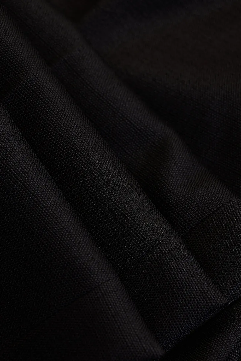 Black Slim Fit Stretch Trousers