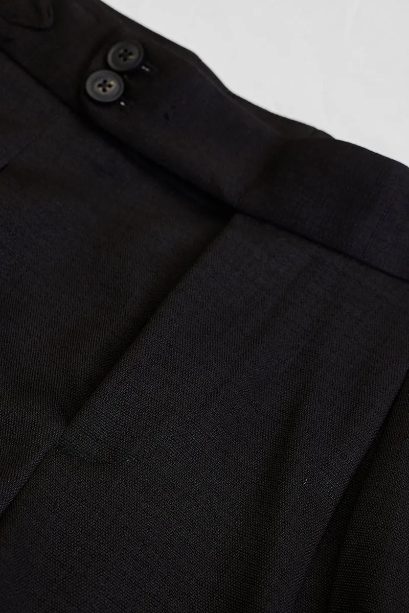 Black Slim Fit Stretch Trousers