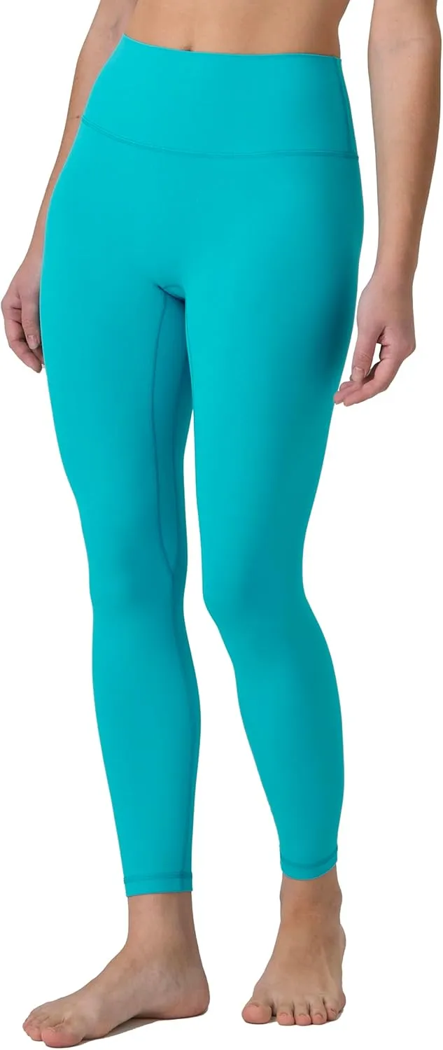 Colorfulkoala Dreamlux No Front Seam Leggings for Women 25"/28" Inseam, Seamless High Waisted Buttery Soft Yoga Pants