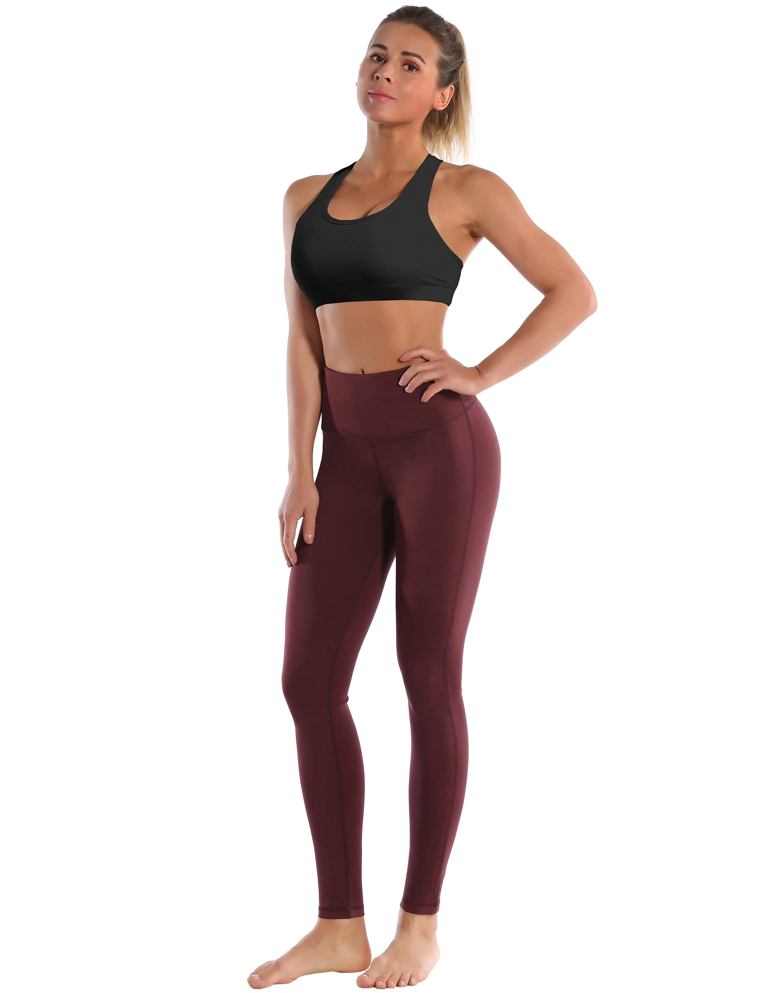Compression Racerback Sports Bras black_yoga