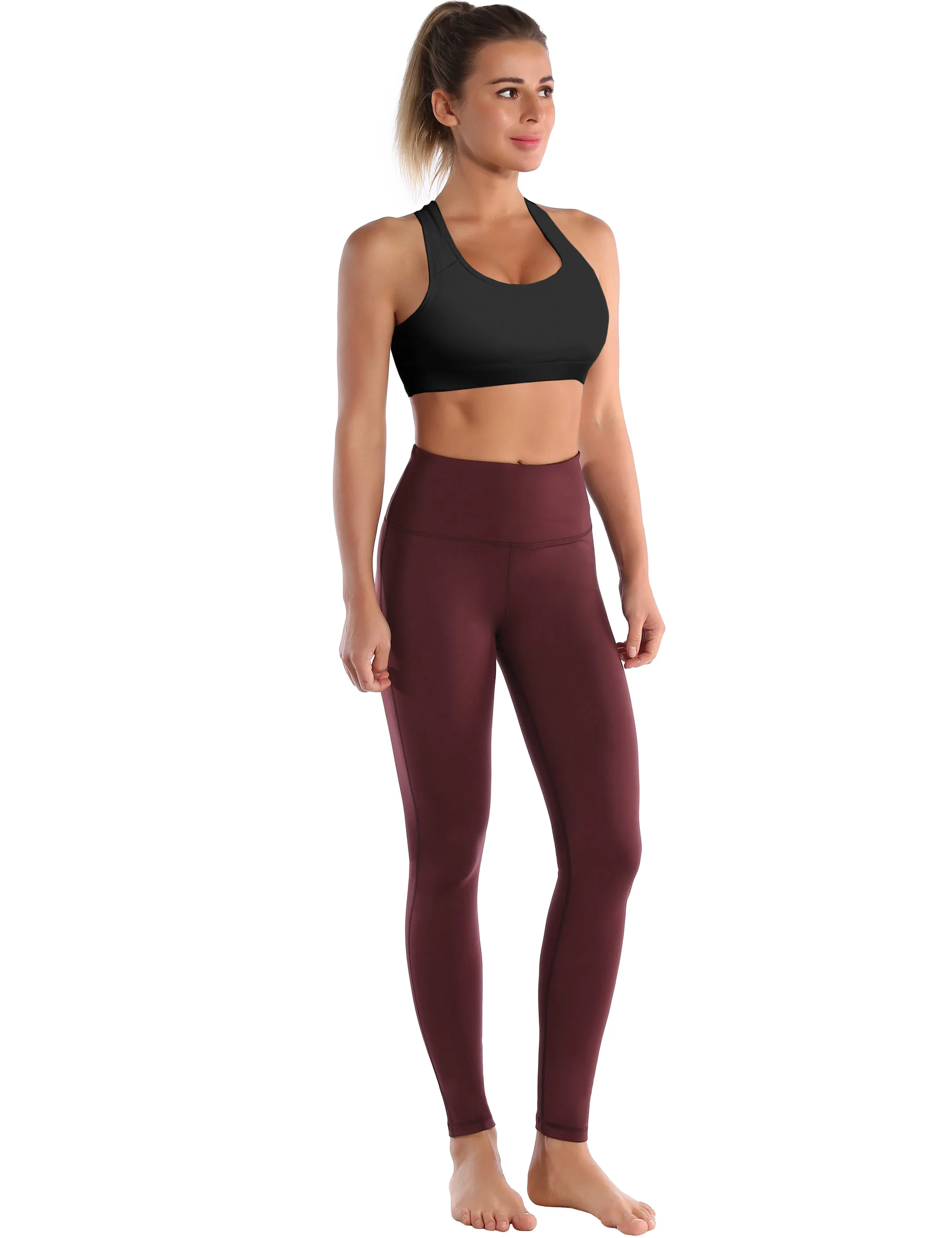Compression Racerback Sports Bras black_yoga