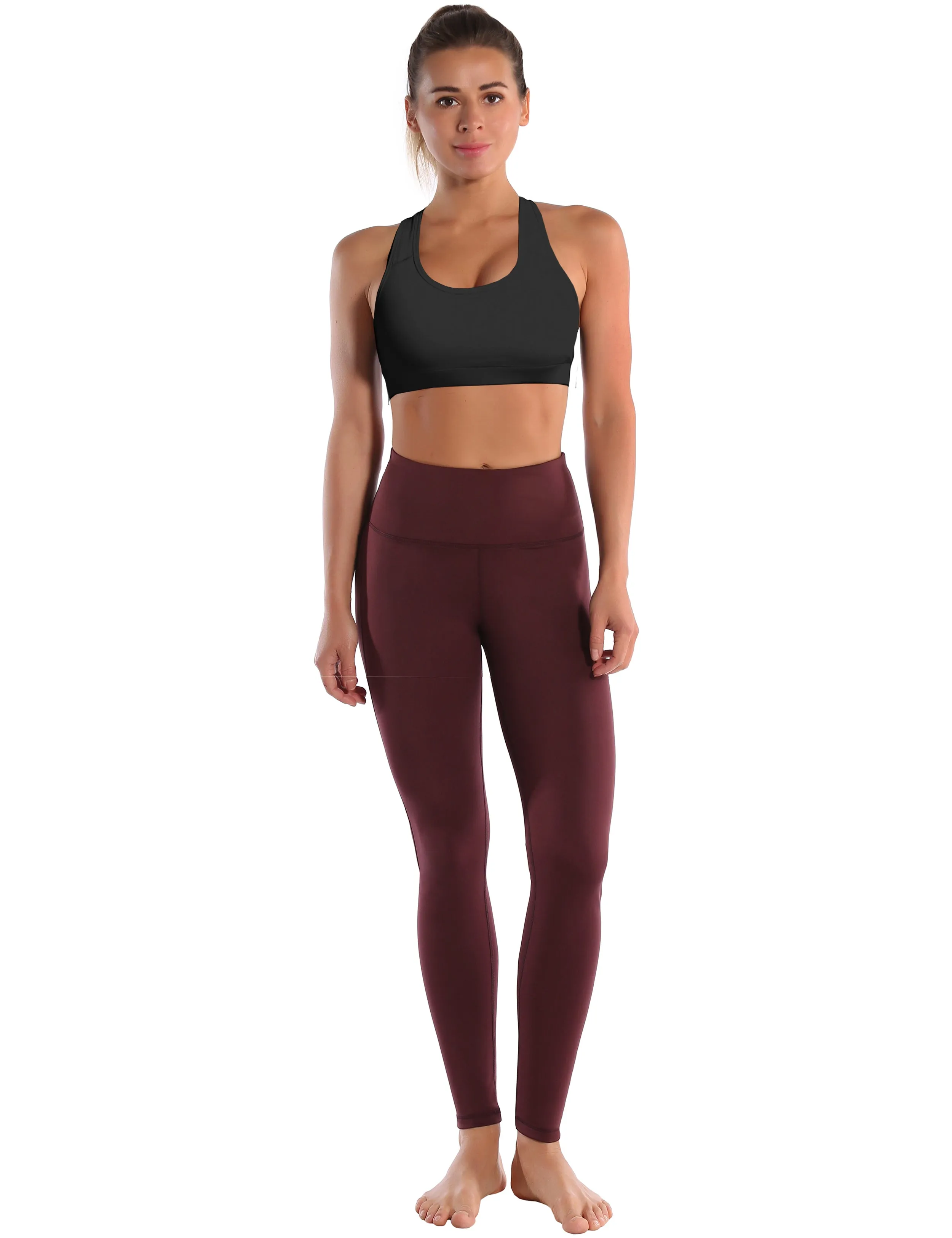 Compression Racerback Sports Bras black_yoga