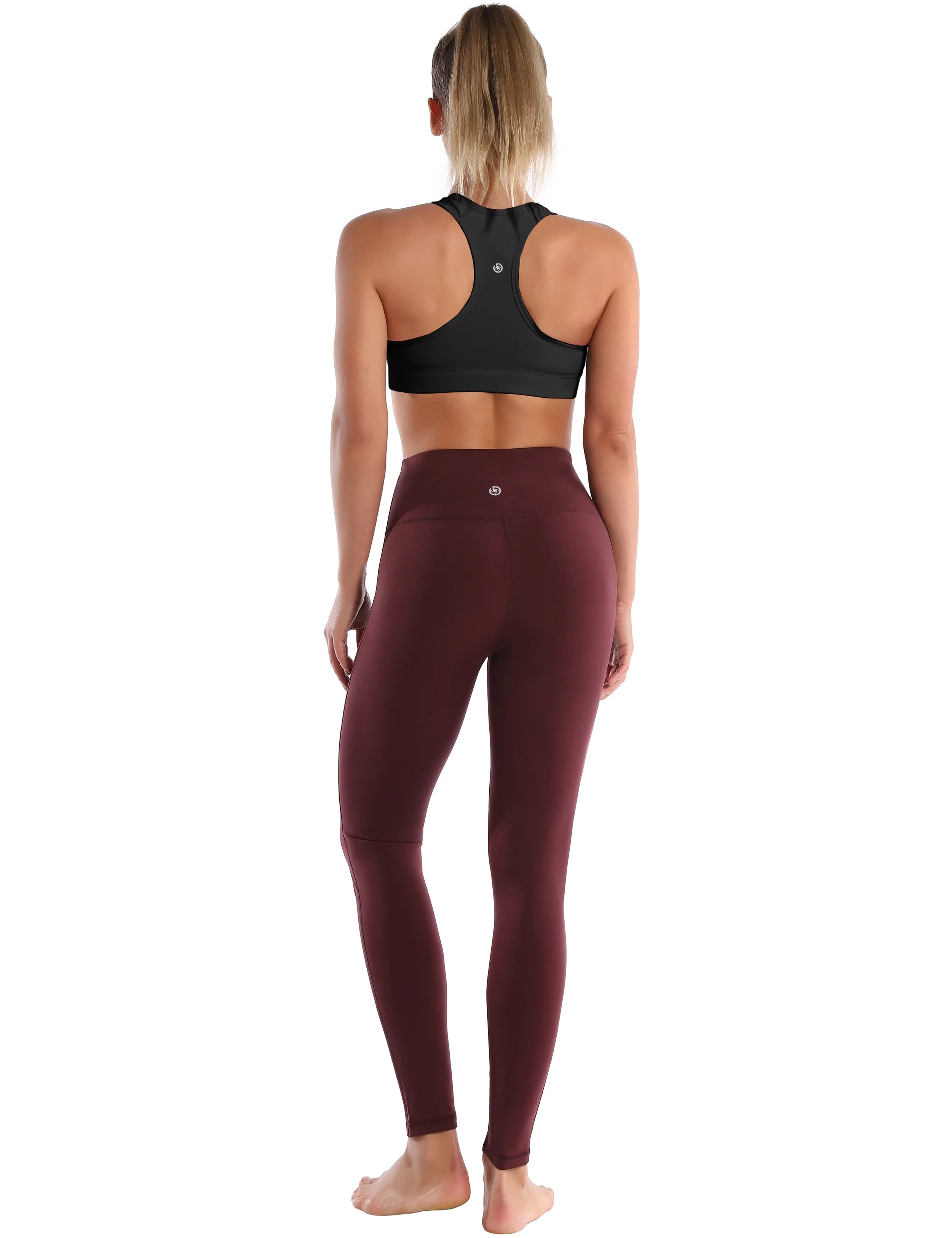 Compression Racerback Sports Bras black_yoga