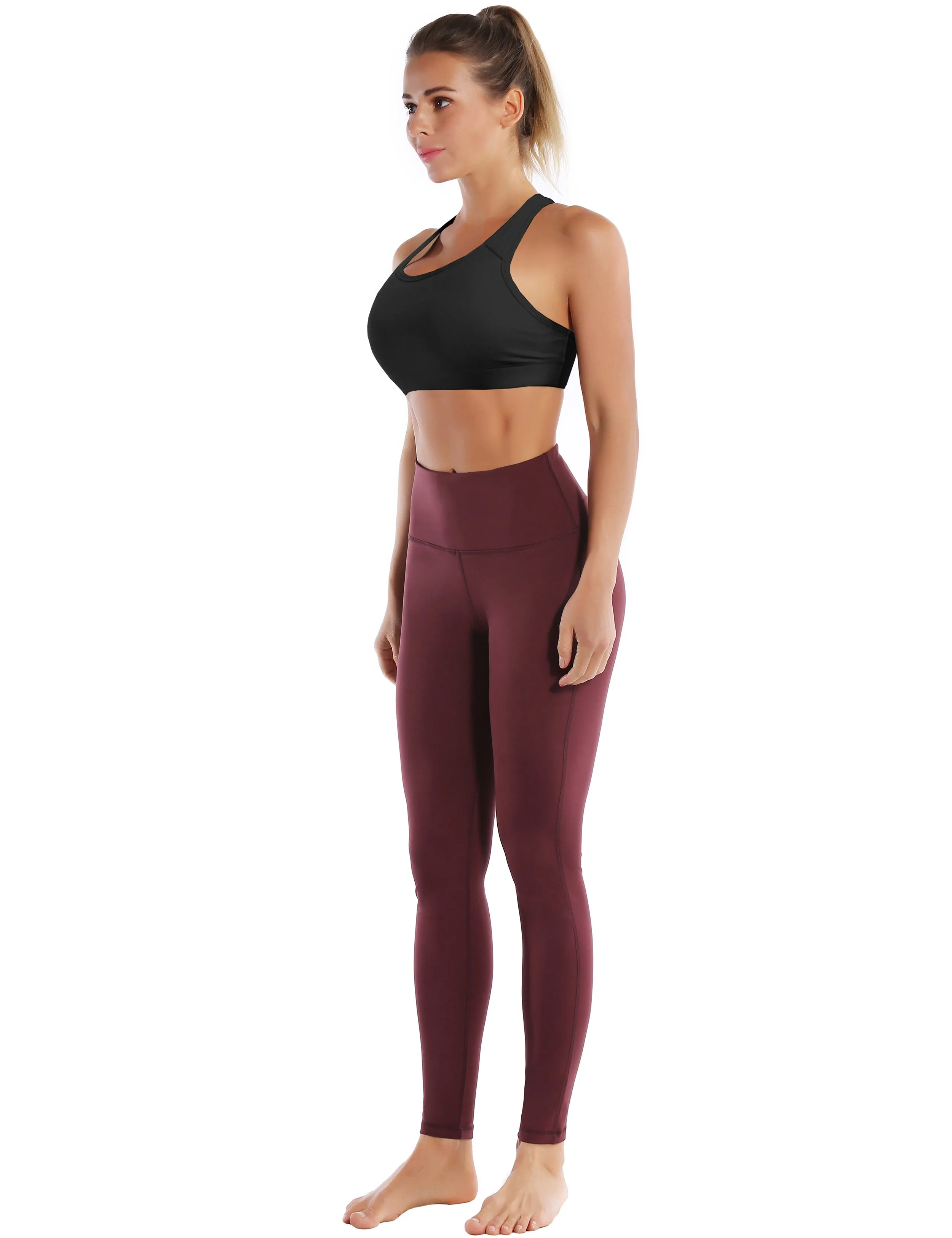 Compression Racerback Sports Bras black_yoga