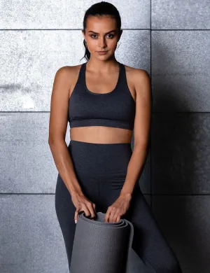 Compression Racerback Sports Bras heathercharcoal ins_Golf