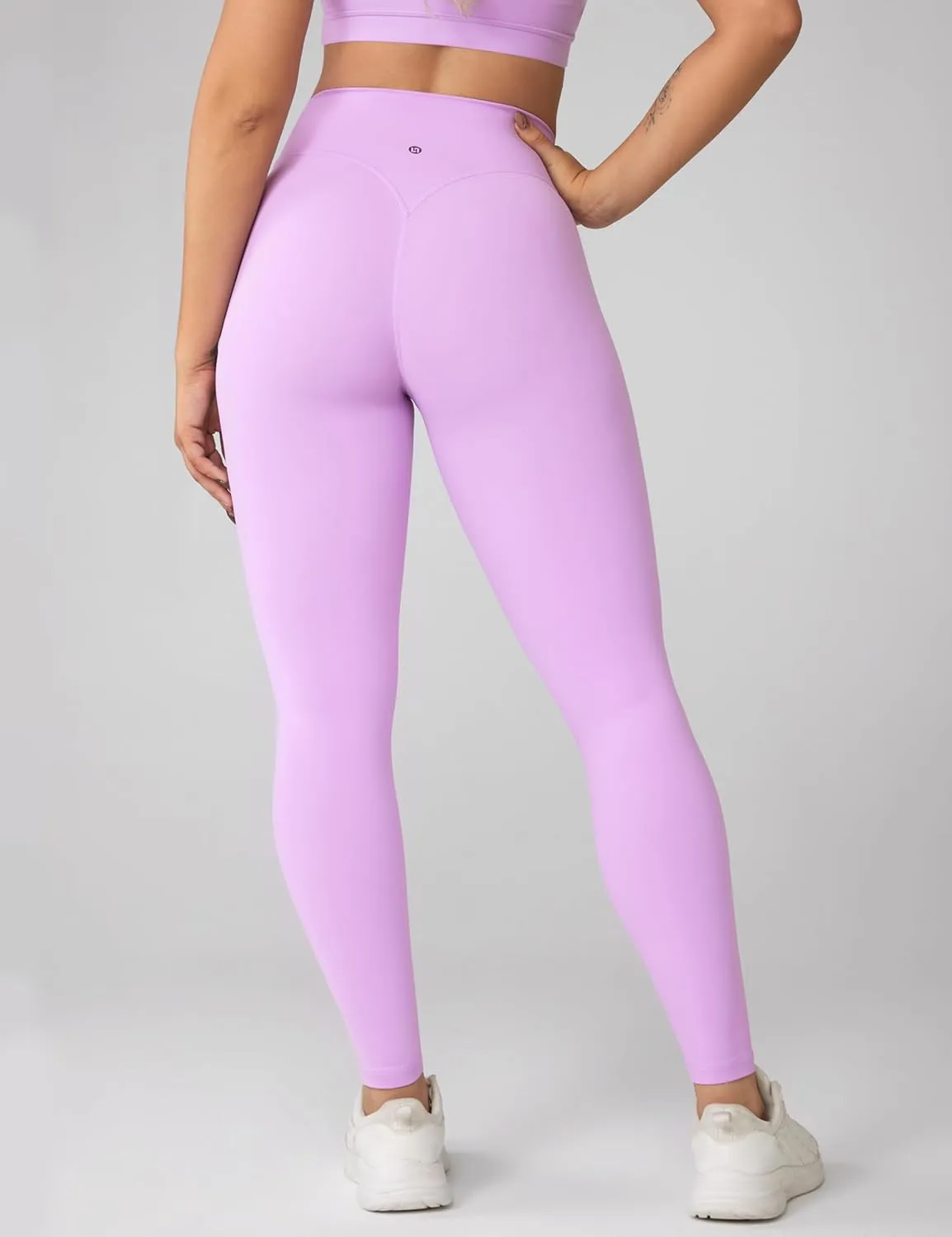 Hugcurve No Front Seam High Waisted Workout Leggings for Women Buttery Soft Yoga Pants Gym Athletic Tights - 25''