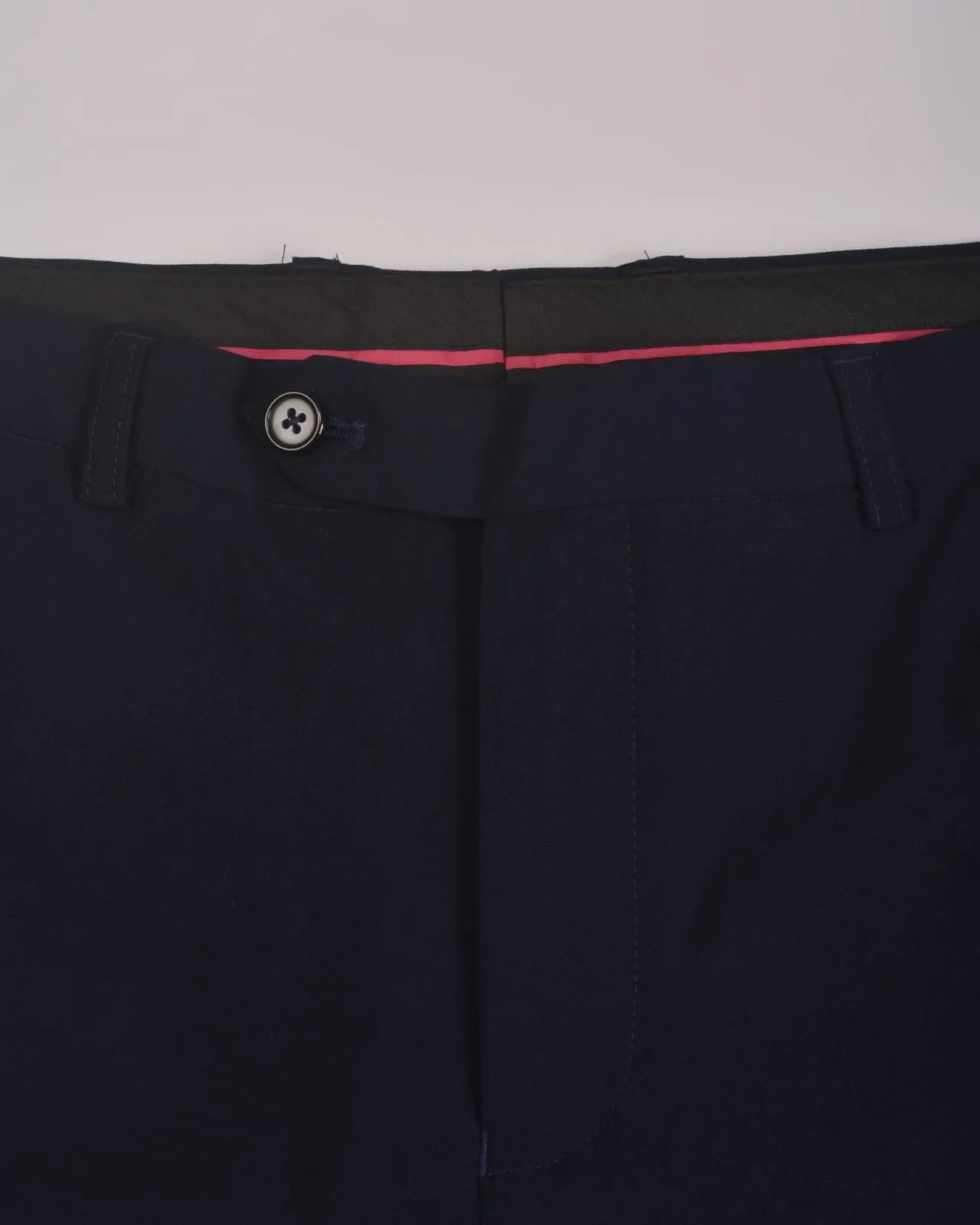 MEN SLIM FIT SMART TROUSERS IN DEEP BLUE