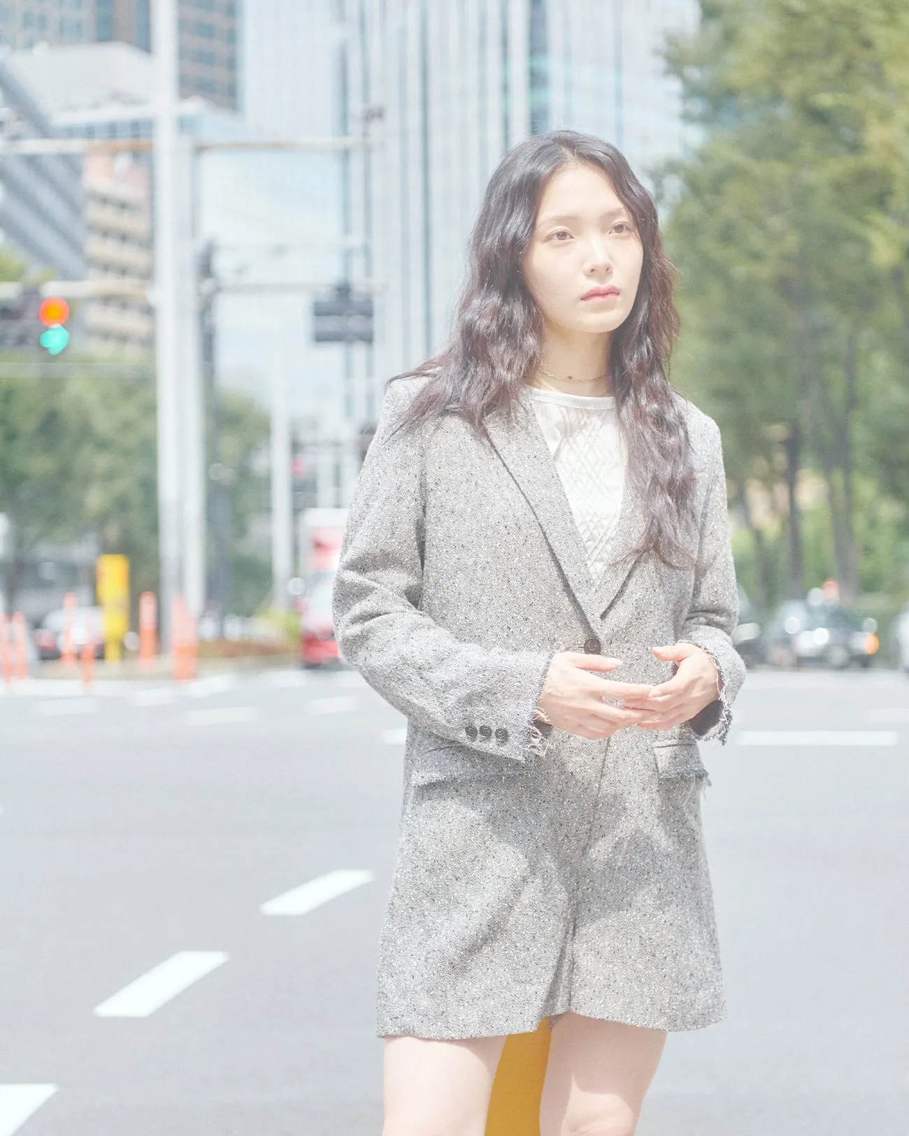 nep tweed tailored jump suits