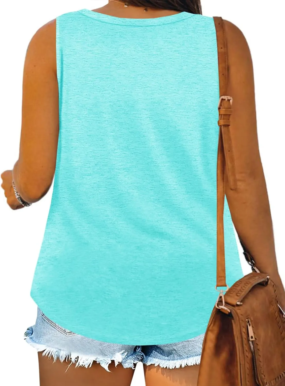 Plus Size Tank Tops for Women Summer Sleeveless Scoop Neck T-Shirts Tops Casual Tees Tunics Shirts