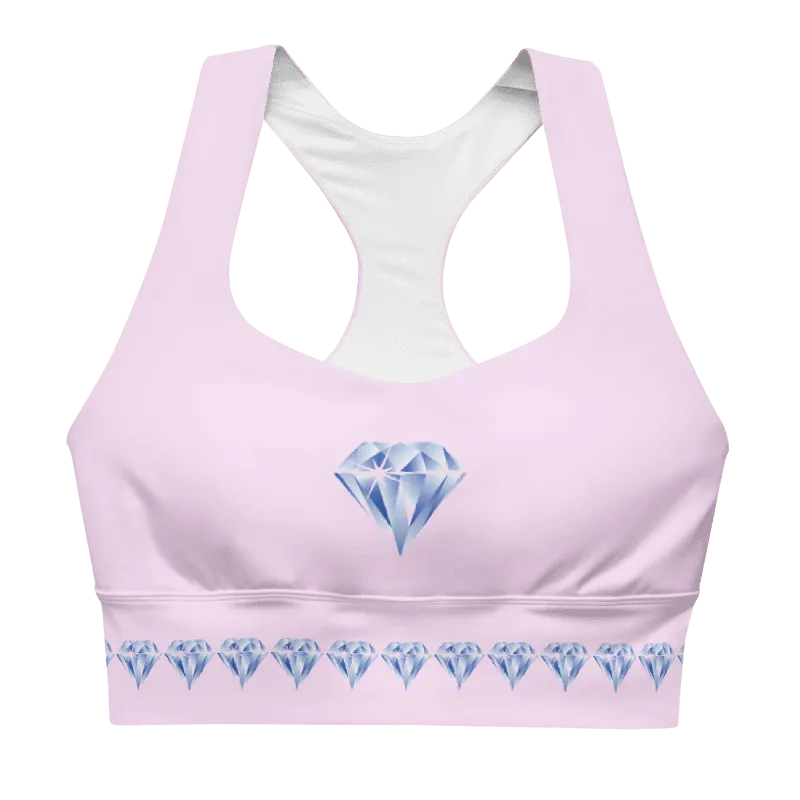 "Sparkling Love Diamond Affair" Collection - Longline Sports Bra