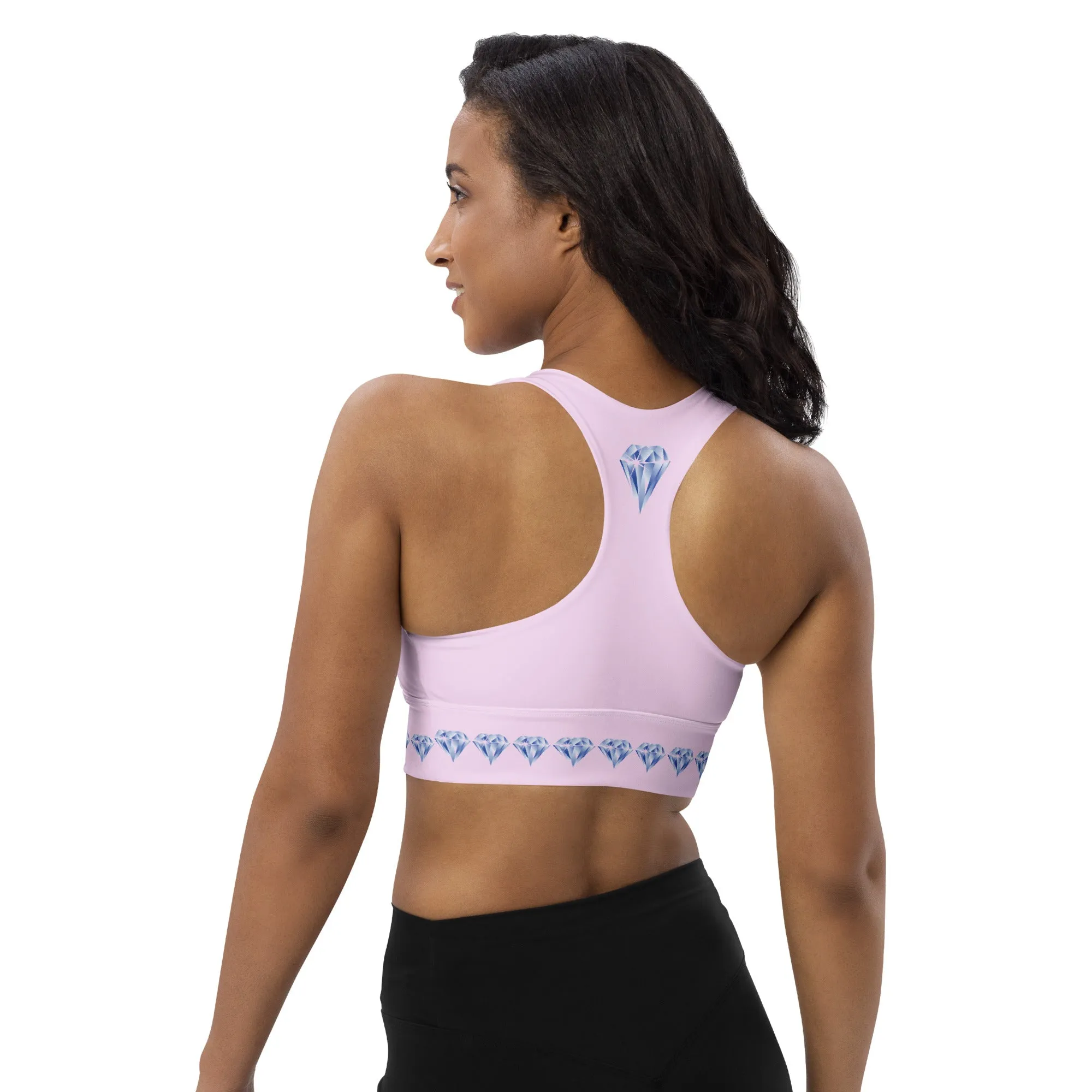 "Sparkling Love Diamond Affair" Collection - Longline Sports Bra