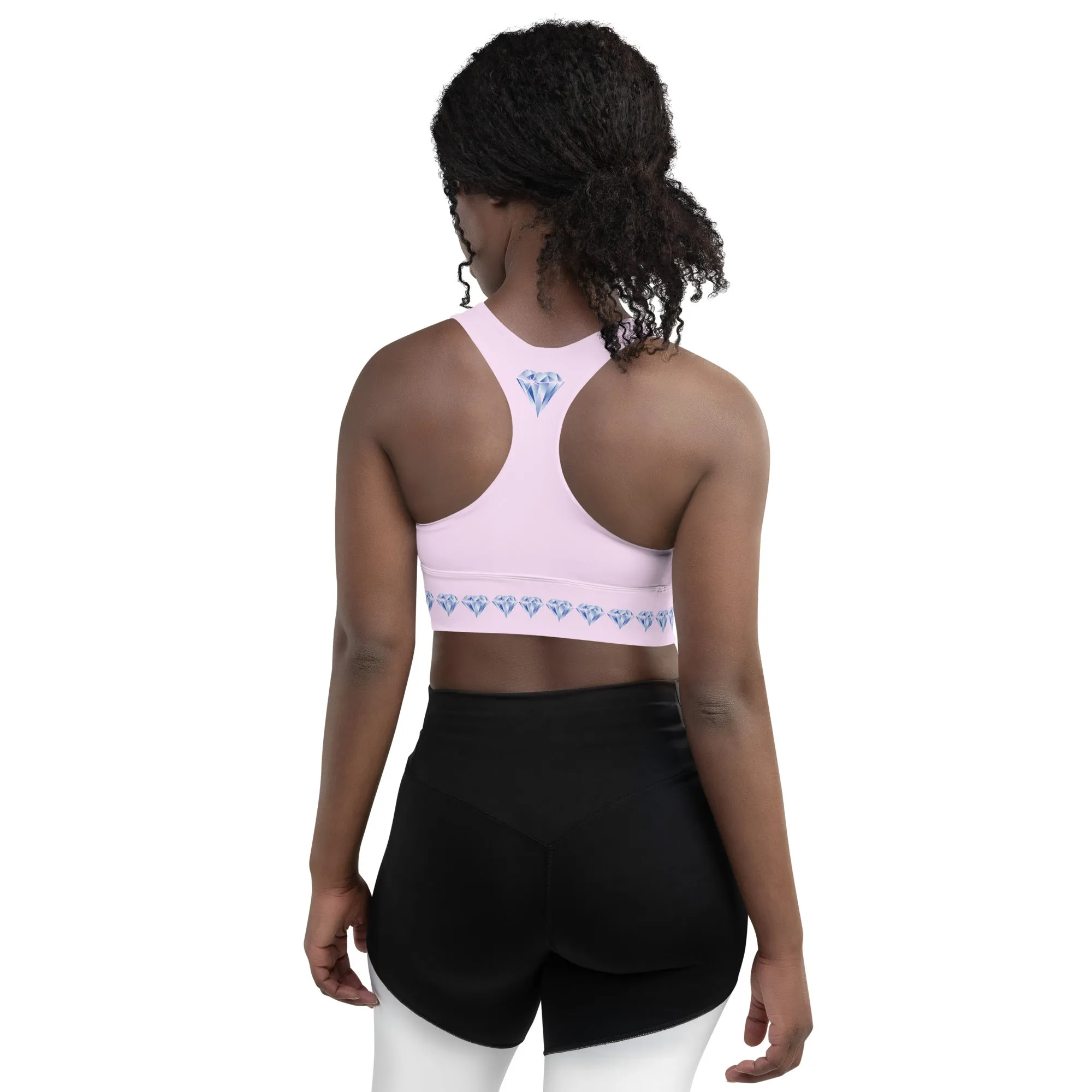 "Sparkling Love Diamond Affair" Collection - Longline Sports Bra