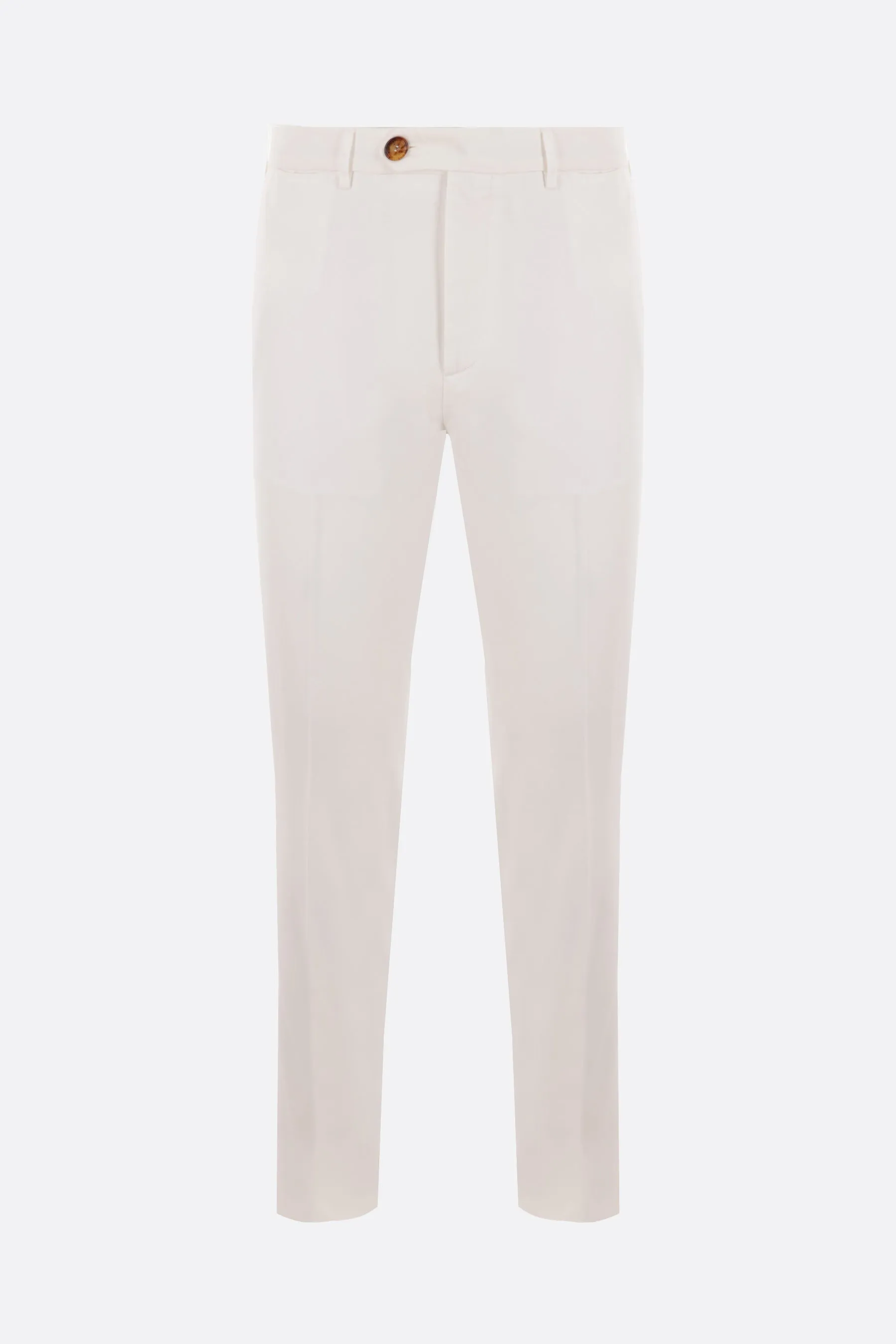 Slim-fit Gabardine Cotton Trousers