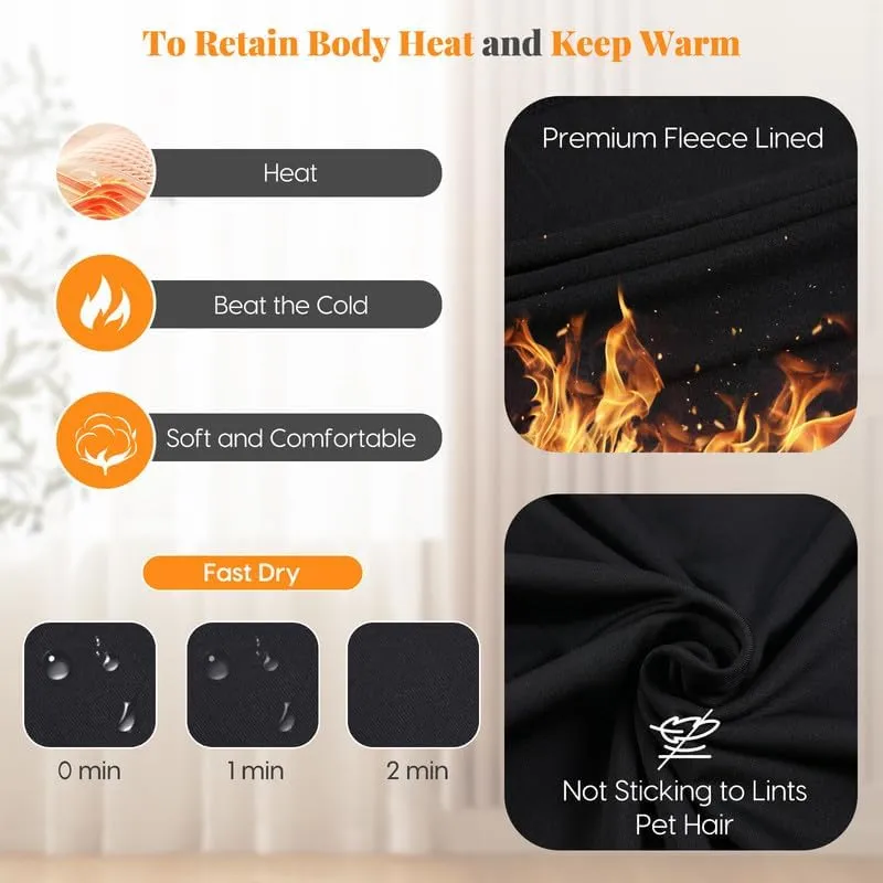 Thermal Shirts for Women, Long Sleeve Undershirt Base Layer Soft Fleece Lined Thermal Underwear Tops