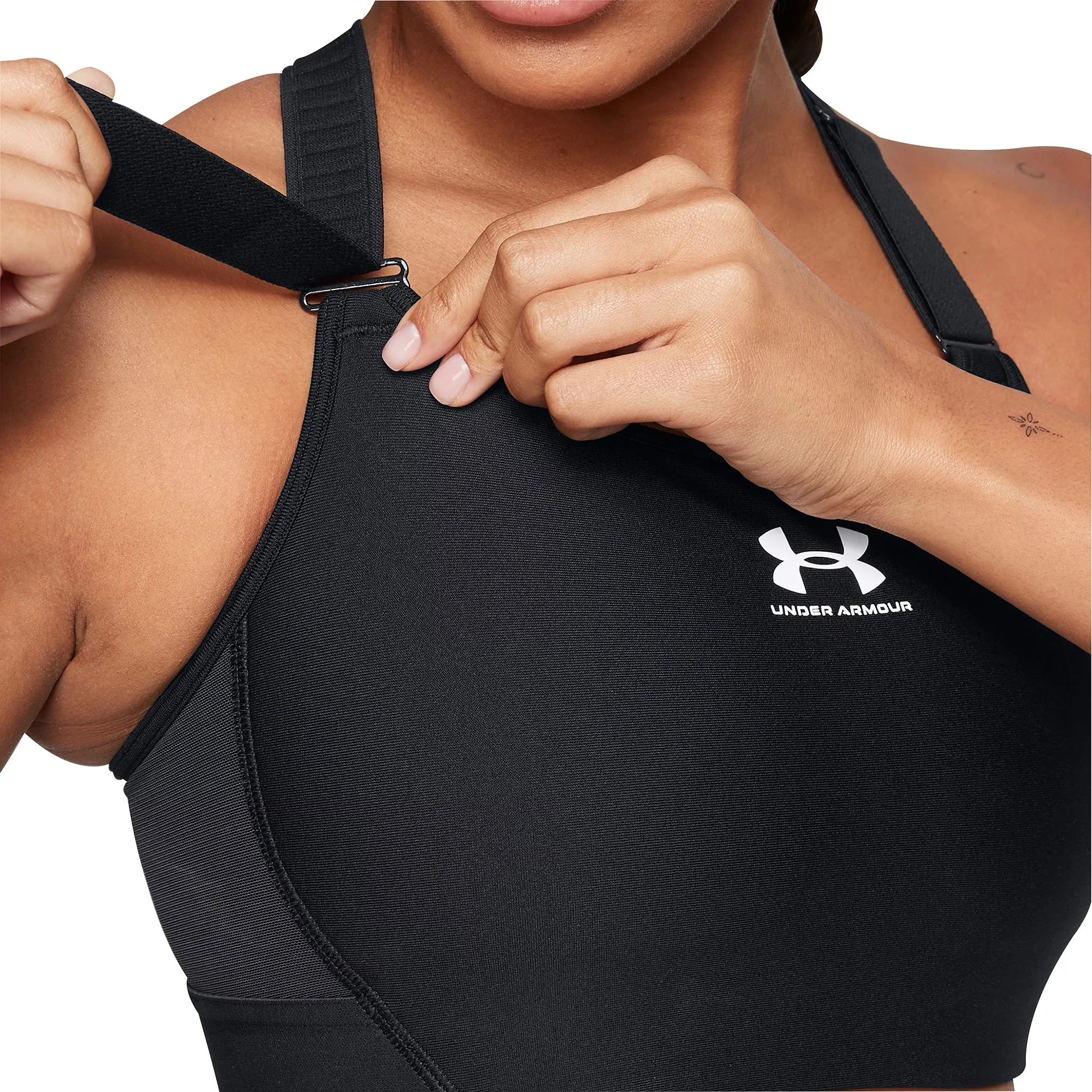 Under Armour HeatGear Armour High Womens Sports Bras - Black