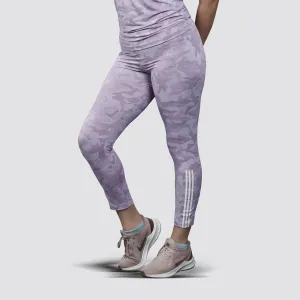 Women's Camo Workout Pants, High-Waisted Stretchable Yoga Leggings - Purple