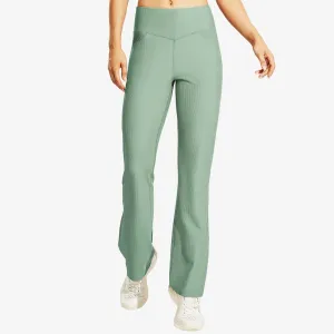 Women's High Waisted Bootcut Yoga Pants Ribbed Flare Leggings